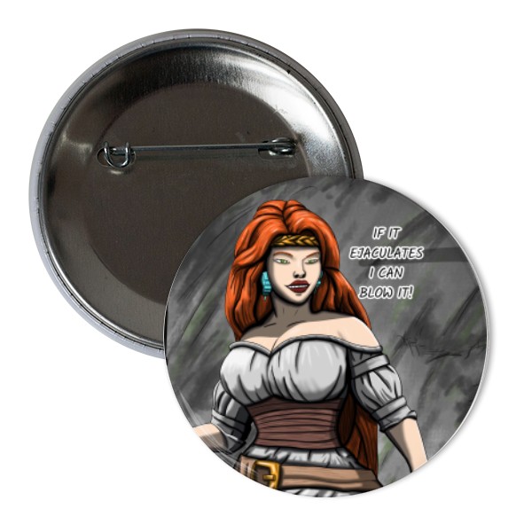 Odznáček  s potiskem Kinky Klerik Klara placka